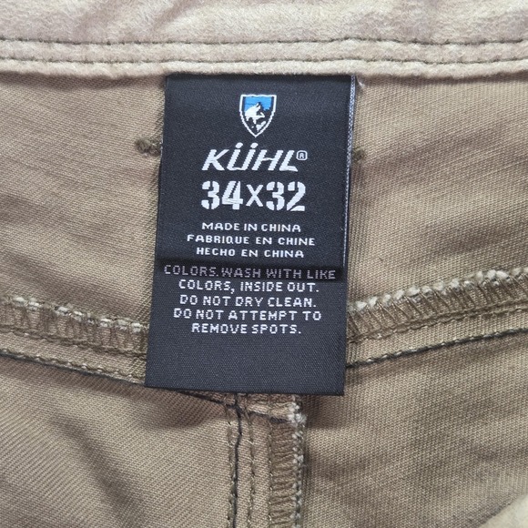 Kuhl Pants Mens 34x32 Brown Rydr Canvas Workwear Relaxed Fit Articulated Knees - Picture 8 of 16